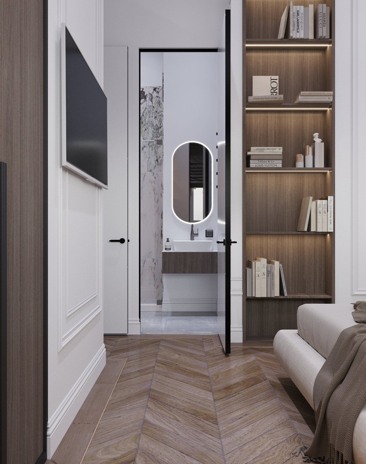 Chambre et salle de bains attenante